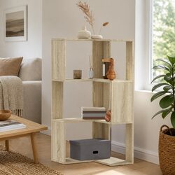 Warm Corner Bookcase 3-Tier Storage Shelf for Home