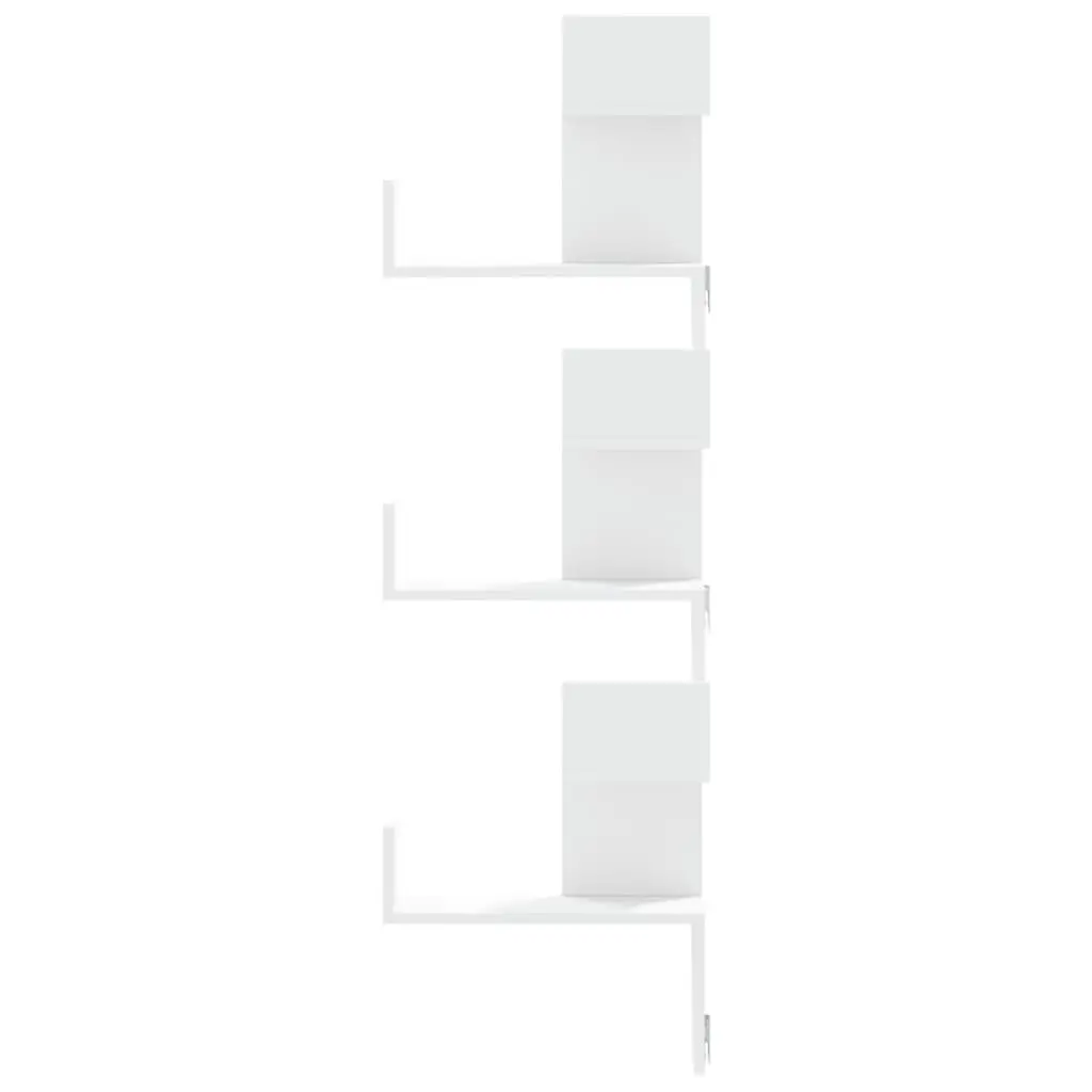 White Wall Corner Shelf for Living Room or Bedroom