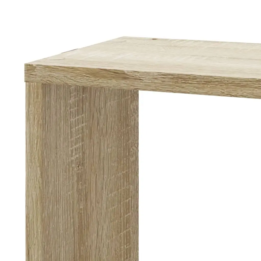 Wall Corner Shelf Sonoma Oak Brown 45x45x147cm Engineered Wood Storage Display Shelving Unit