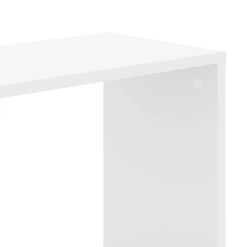 5-Tier White Engineered Wood Bookcase for Storage