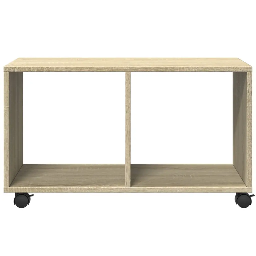 Rolling Cabinet Sonoma Oak Storage Furniture 72L x 33W x 42.5H cm Engineered Wood
