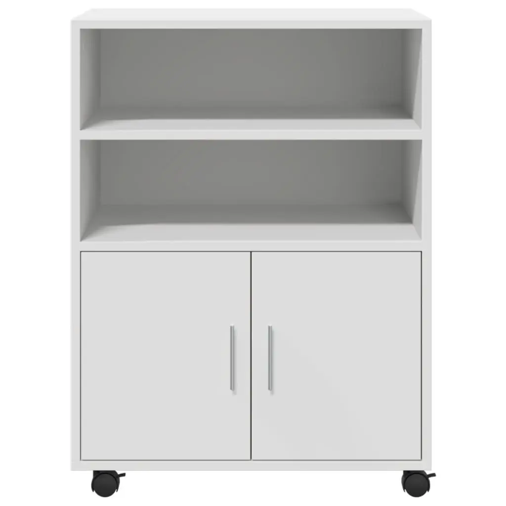 White Rolling Cabinet Storage Organizer with Wheels