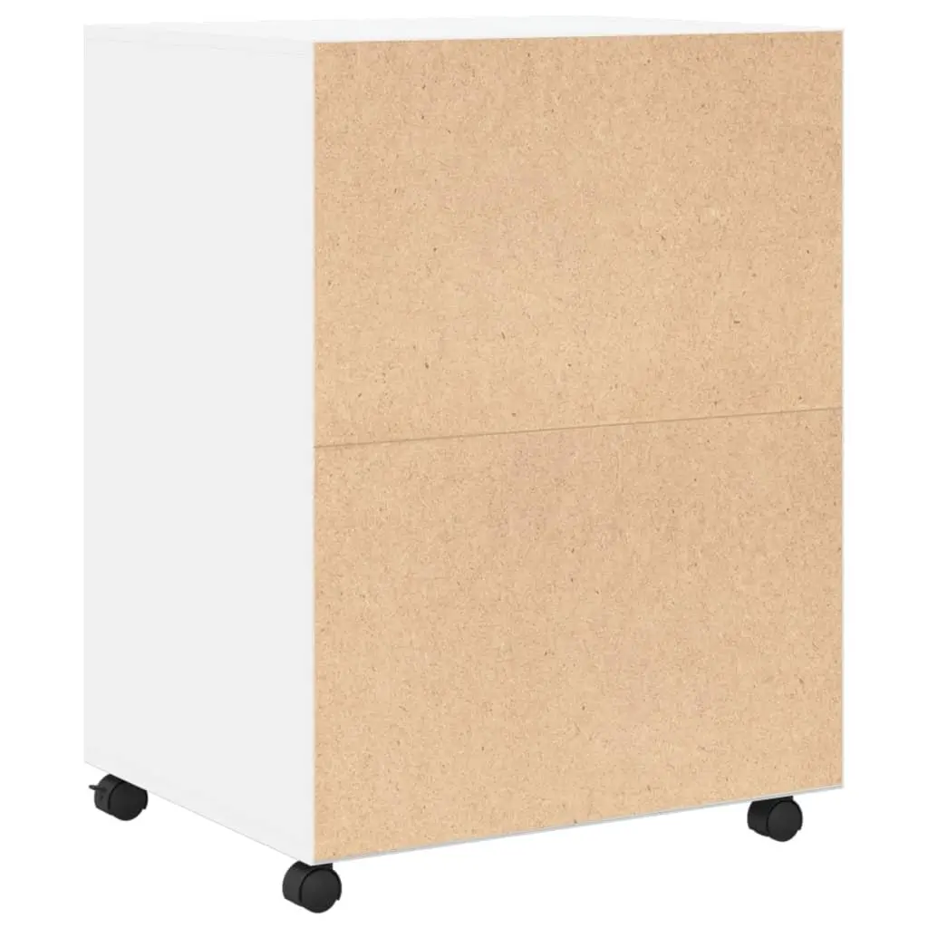 White Rolling Cabinet Storage Organizer with Wheels