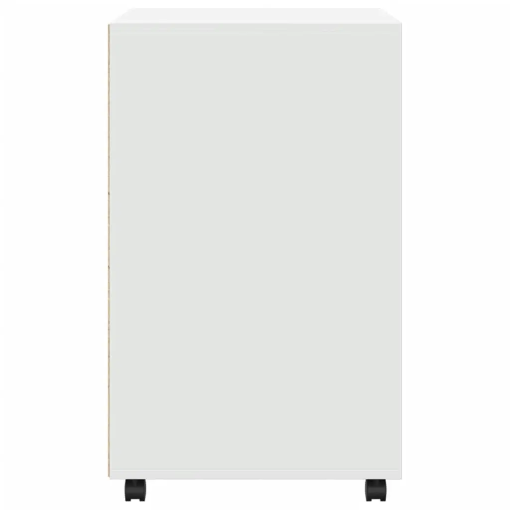 White Rolling Cabinet Storage Organizer with Wheels