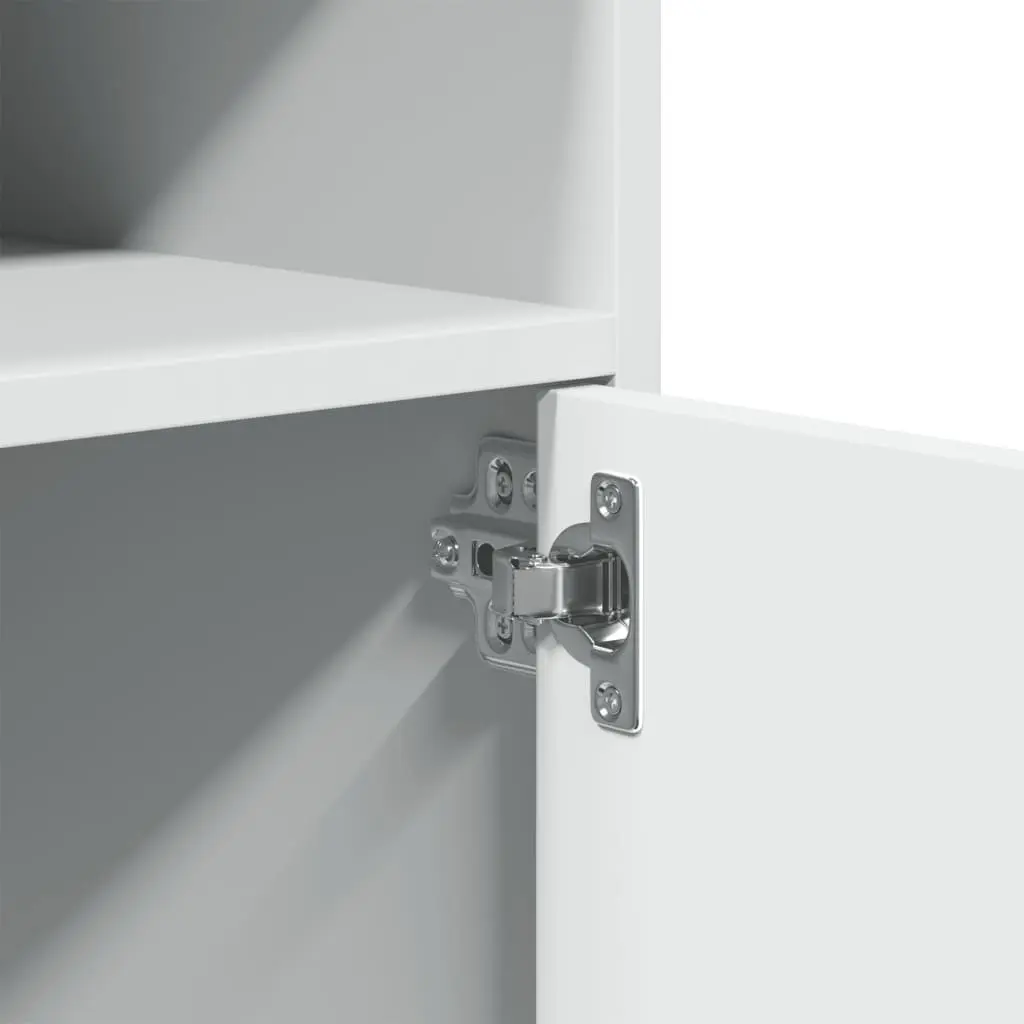 White Rolling Cabinet Storage Organizer with Wheels