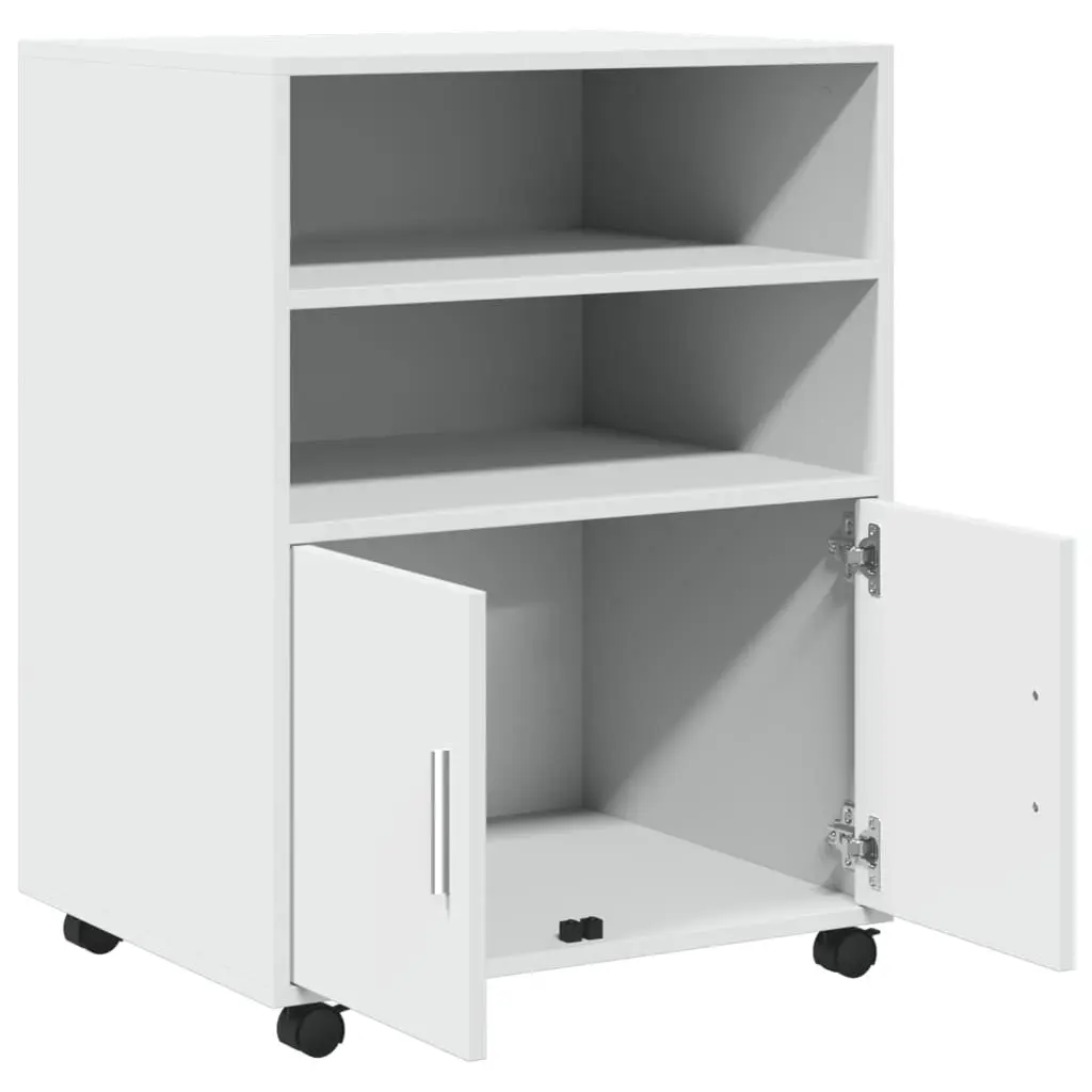 White Rolling Cabinet Storage Organizer with Wheels