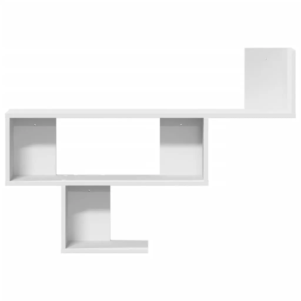 Floating Wall Shelf Engineered Wood White 100x15x70cm Storage Display