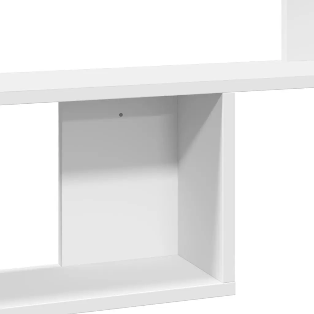 Floating Wall Shelf Engineered Wood White 100x15x70cm Storage Display