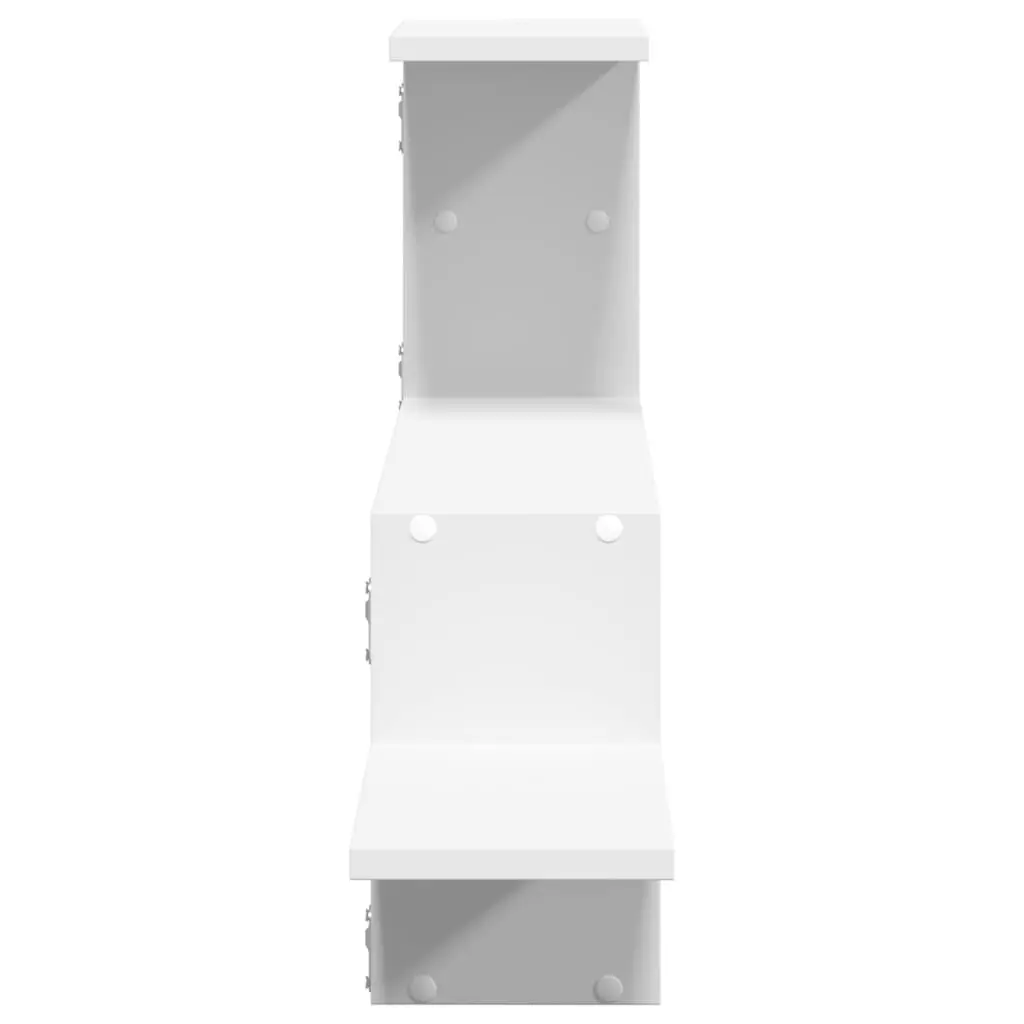 Floating Wall Shelf Engineered Wood White Storage Display 104x15x49cm
