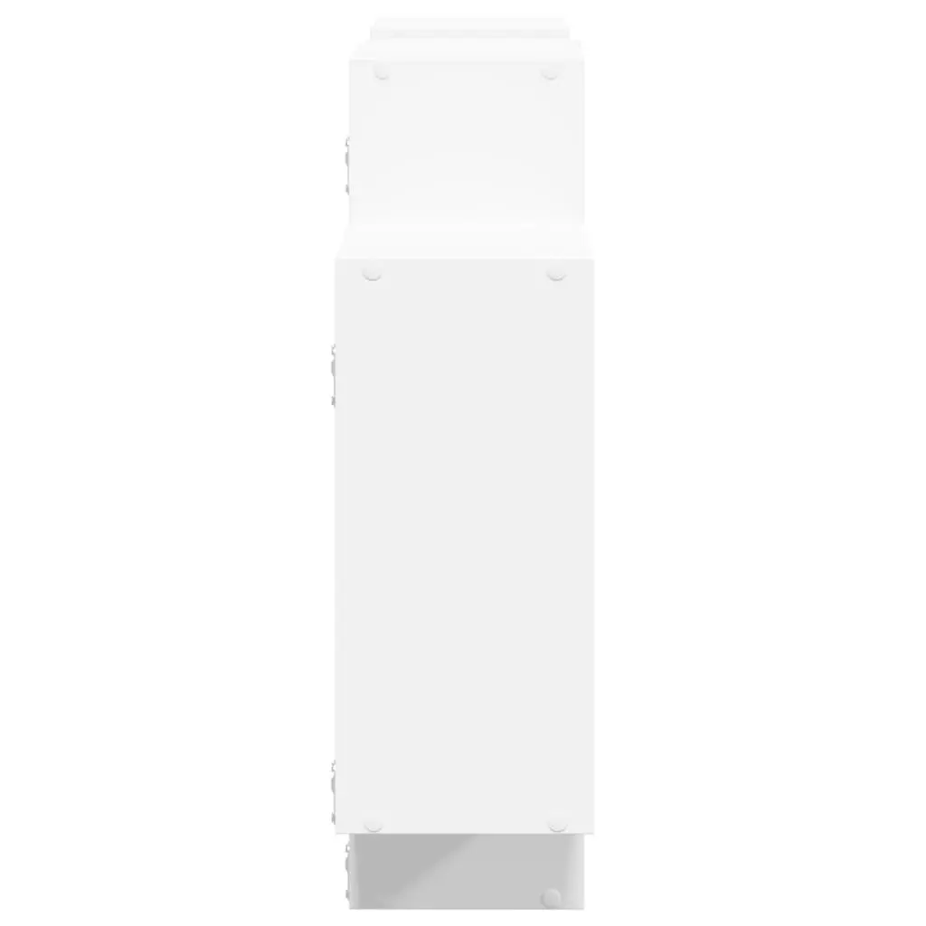 Wall Shelf White 159x18x65 cm Floating Display Storage Organiser Engineered Wood