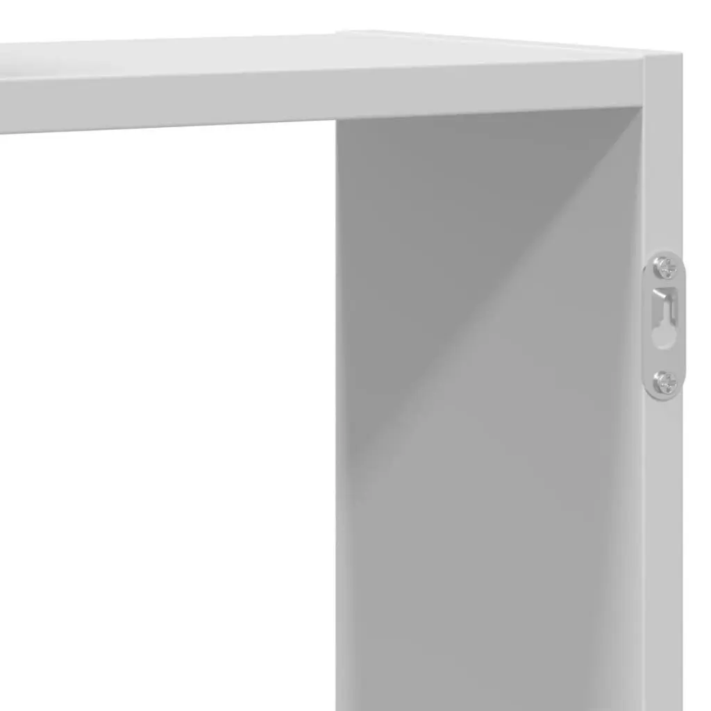 Floating Wall Shelf Engineered Wood White 129x18x42cm Space Saving Storage Organiser
