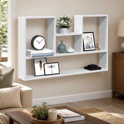 White Floating Wall Shelf for Organizing and Display