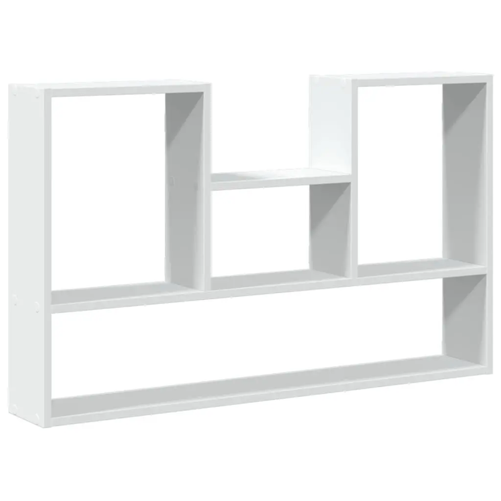 Floating Wall Shelf Engineered Wood White Space Saving 99x15x60cm
