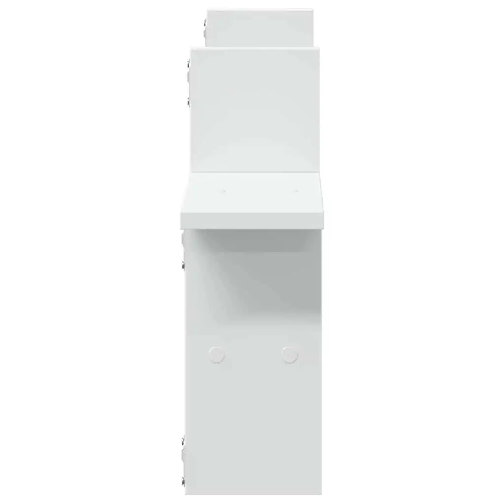 Wall Shelves Floating White 38x12x38 cm Engineered Wood 2 Piece Storage Display Unit