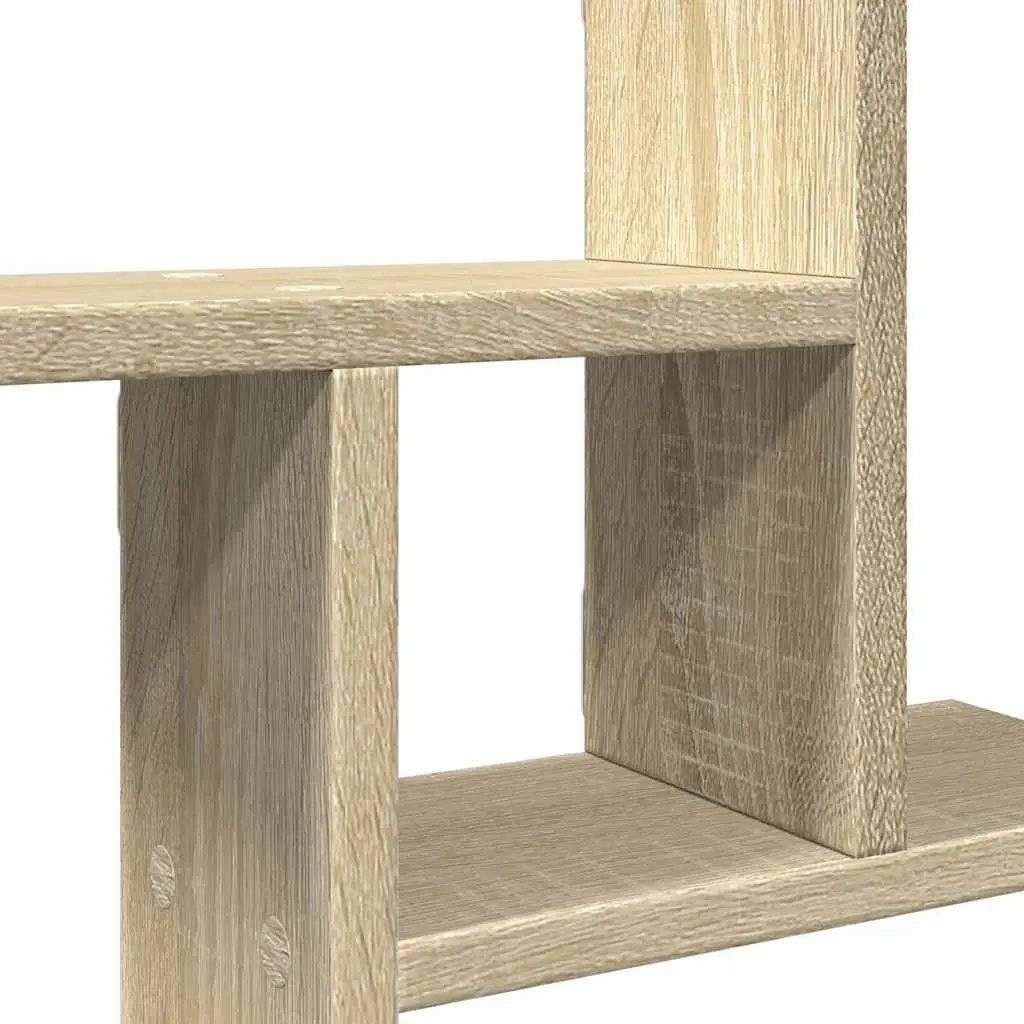 Wall Shelves Floating Sonoma Oak 38x12x38 cm Engineered Wood Storage Display Organiser 2 Piece