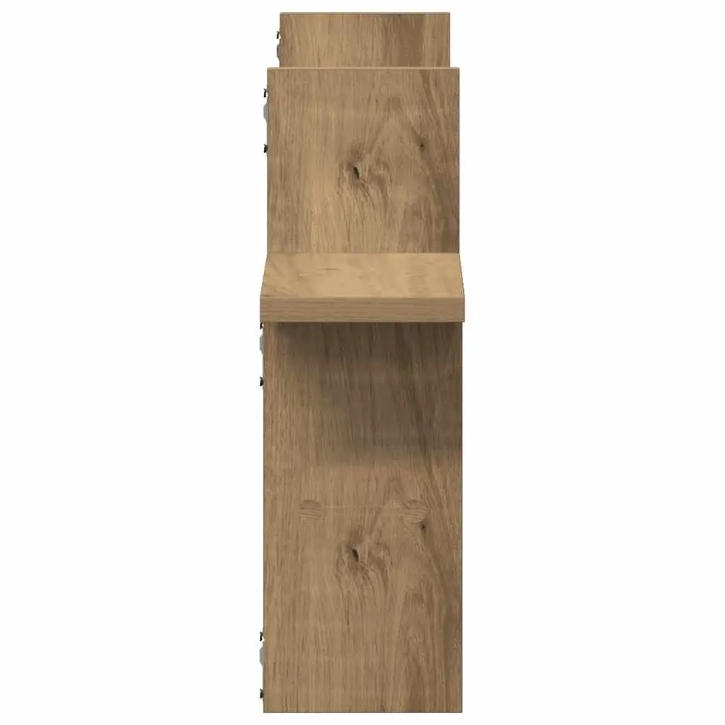 Wall Shelves Brown Floating Storage Display 38x12x38 cm Engineered Wood 2 Piece