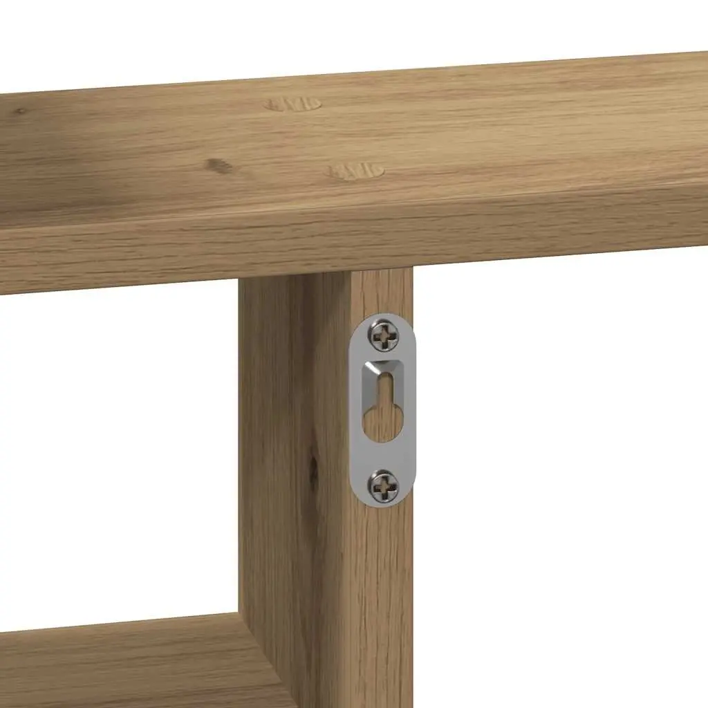 Wall Shelves Brown Floating Storage Display 38x12x38 cm Engineered Wood 2 Piece