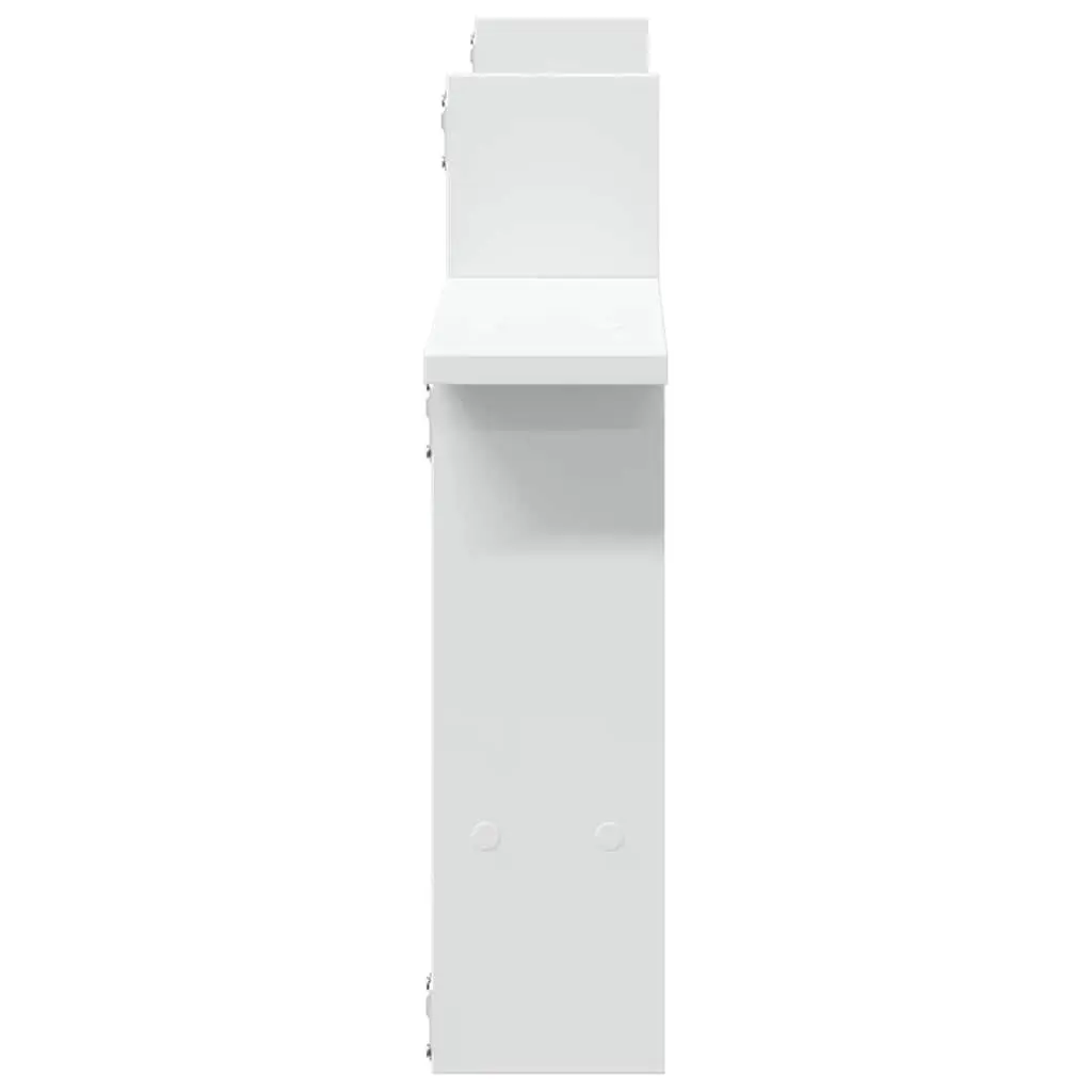 Wall Shelves White 50x12x50 cm Engineered Wood Floating Storage Display Organiser 2 Piece