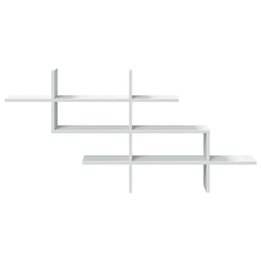 Wall Shelf White Floating Storage Display Shelving Unit Engineered Wood 1245 x 180 x 605 cm