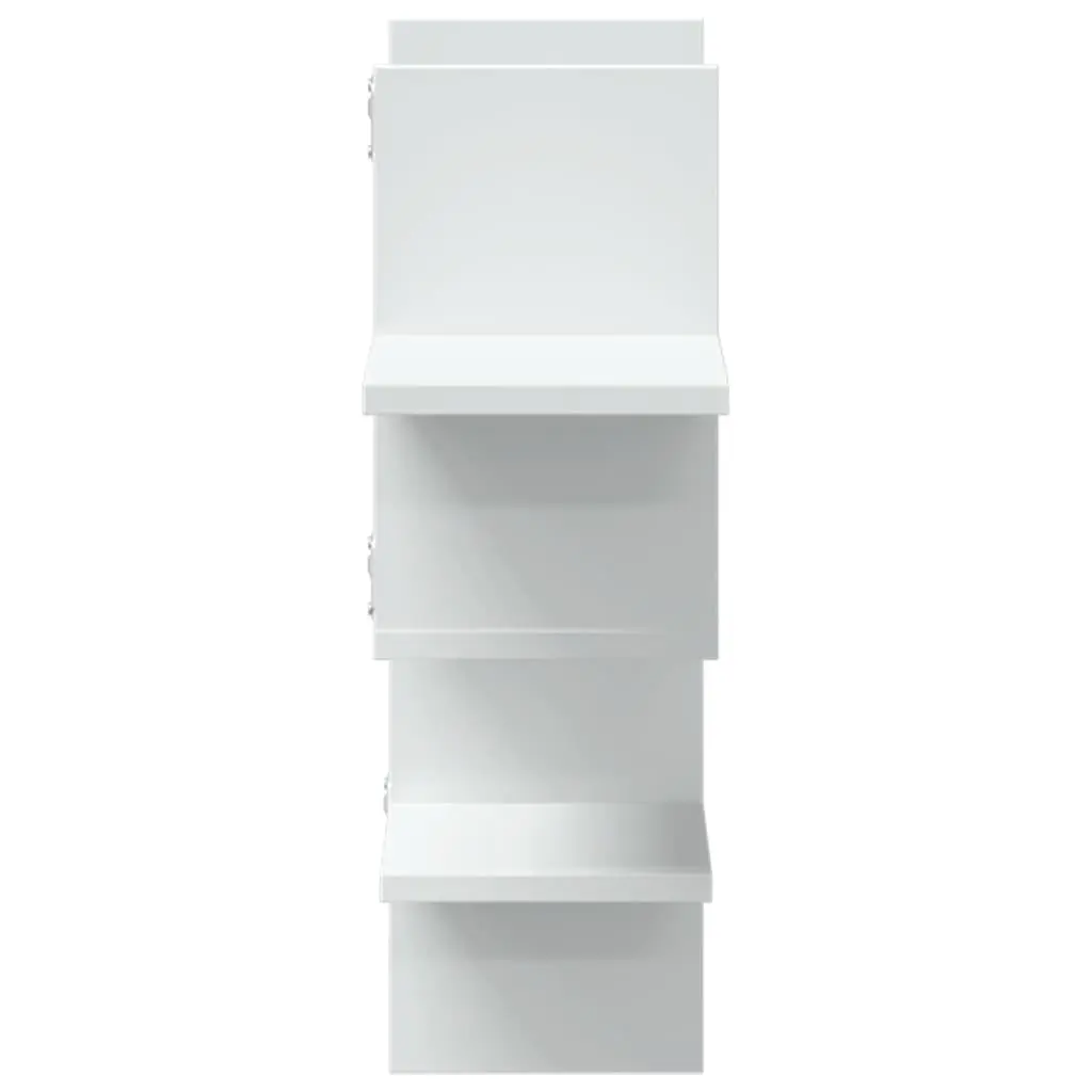 Wall Shelf White Floating Storage Display Shelving Unit Engineered Wood 1245 x 180 x 605 cm