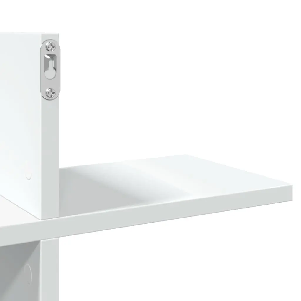 Wall Shelf White Floating Storage Display Shelving Unit Engineered Wood 1245 x 180 x 605 cm
