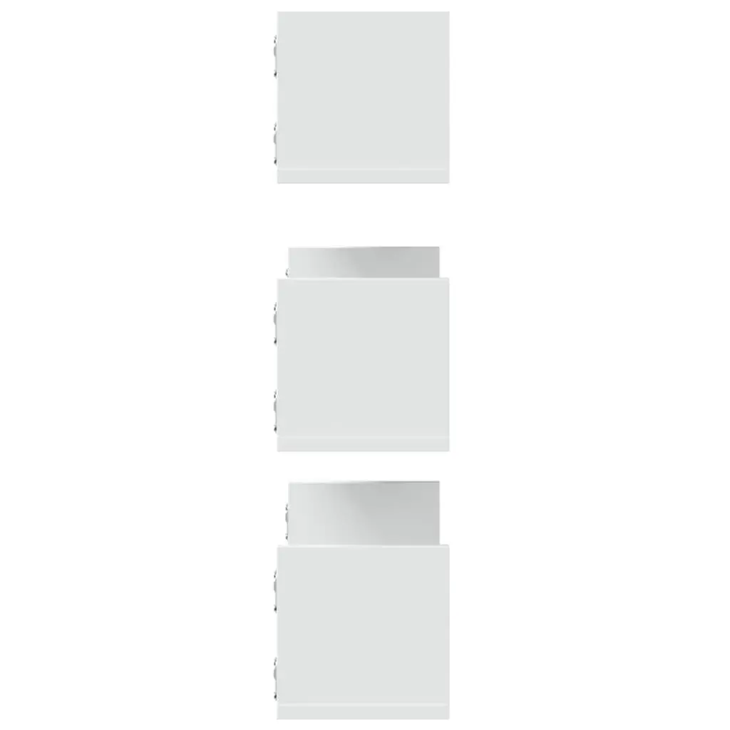 Wall Shelves Floating White 58x18x18 cm Engineered Wood Storage Display 3 Piece
