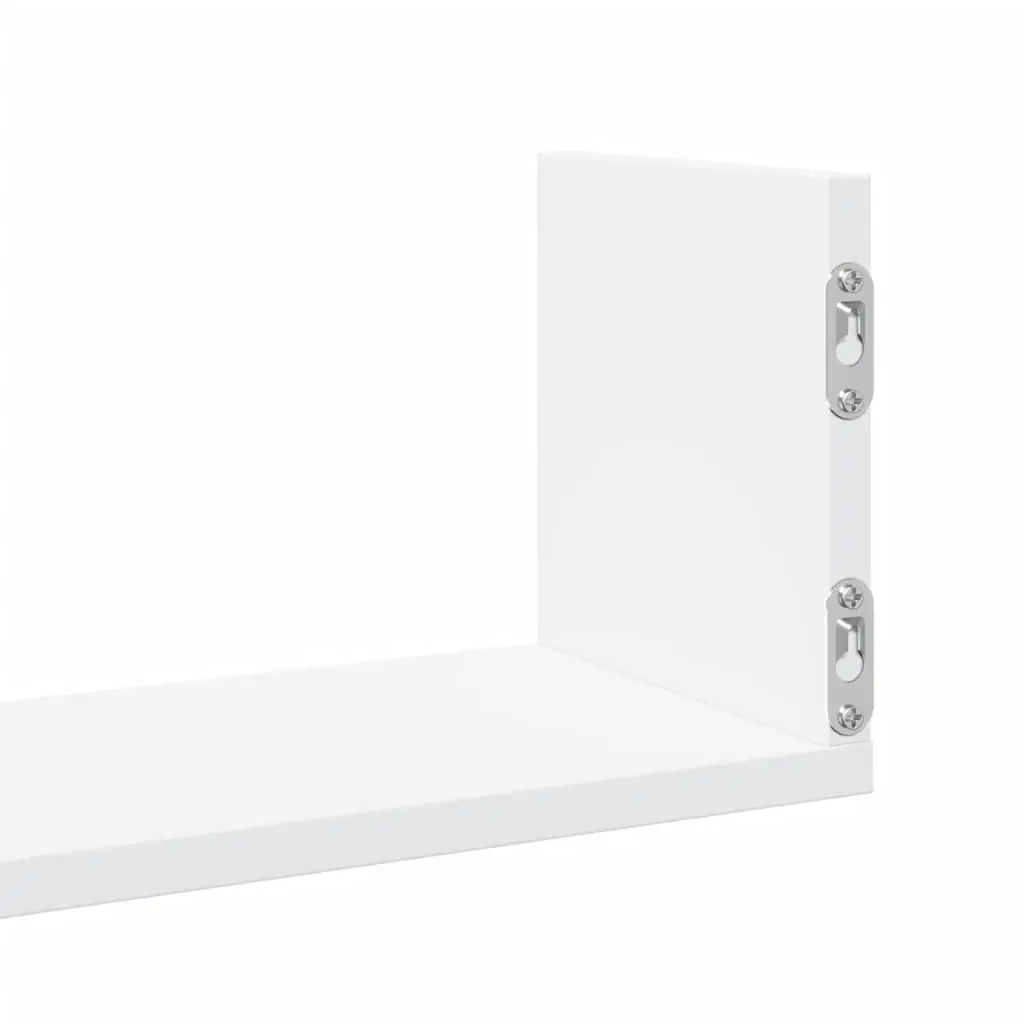 Wall Shelves Floating White 58x18x18 cm Engineered Wood Storage Display 3 Piece
