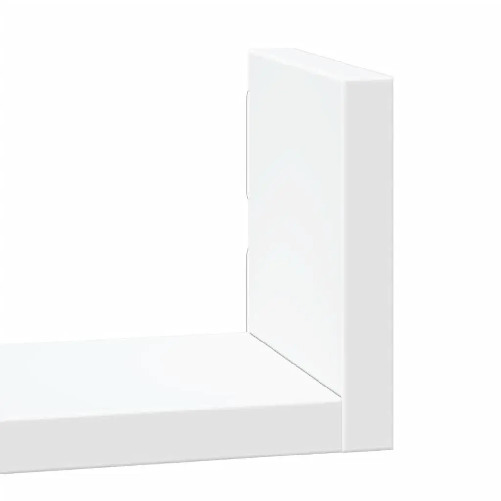 Wall Shelf White Floating 3 Piece Engineered Wood Storage Shelves for Bedroom Living Room