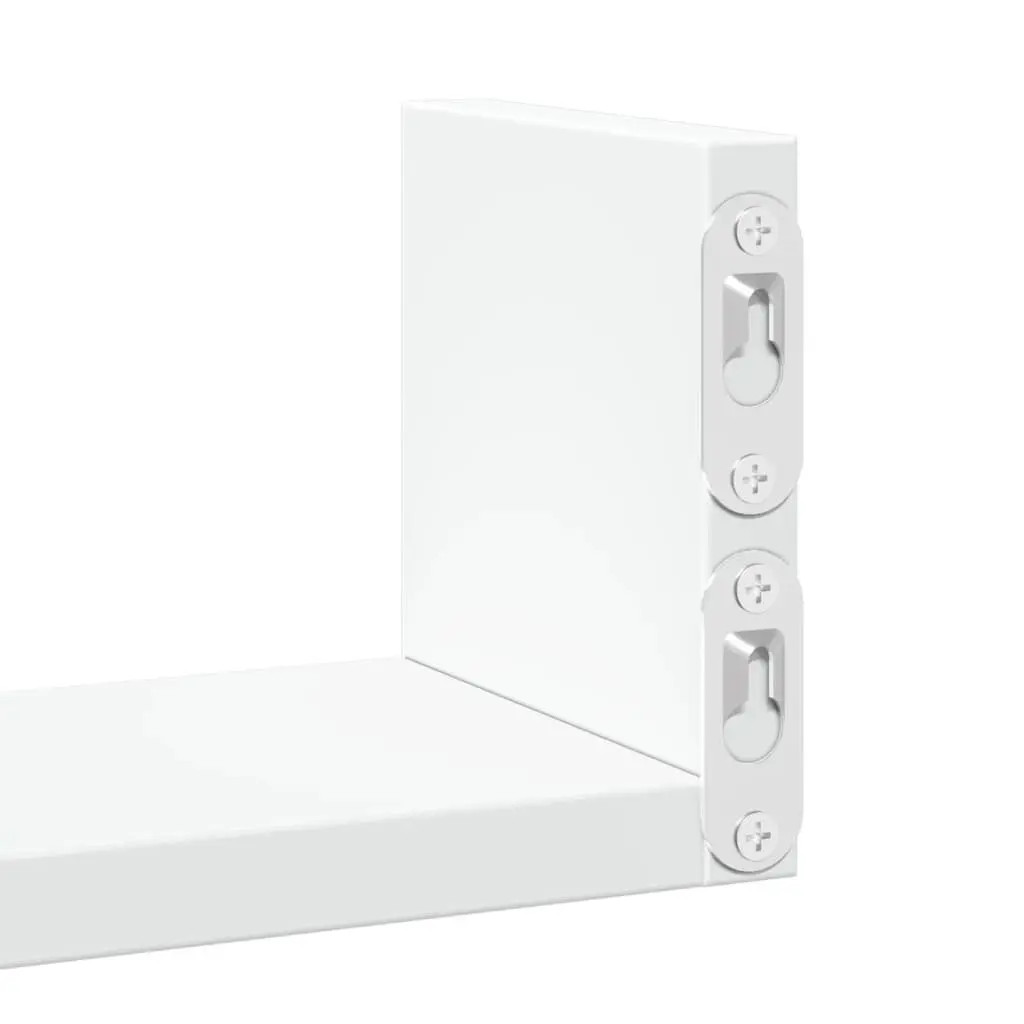 Wall Shelf White Floating 3 Piece Engineered Wood Storage Shelves for Bedroom Living Room