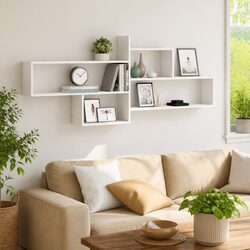 White Floating Wall Shelf for Stylish Storage