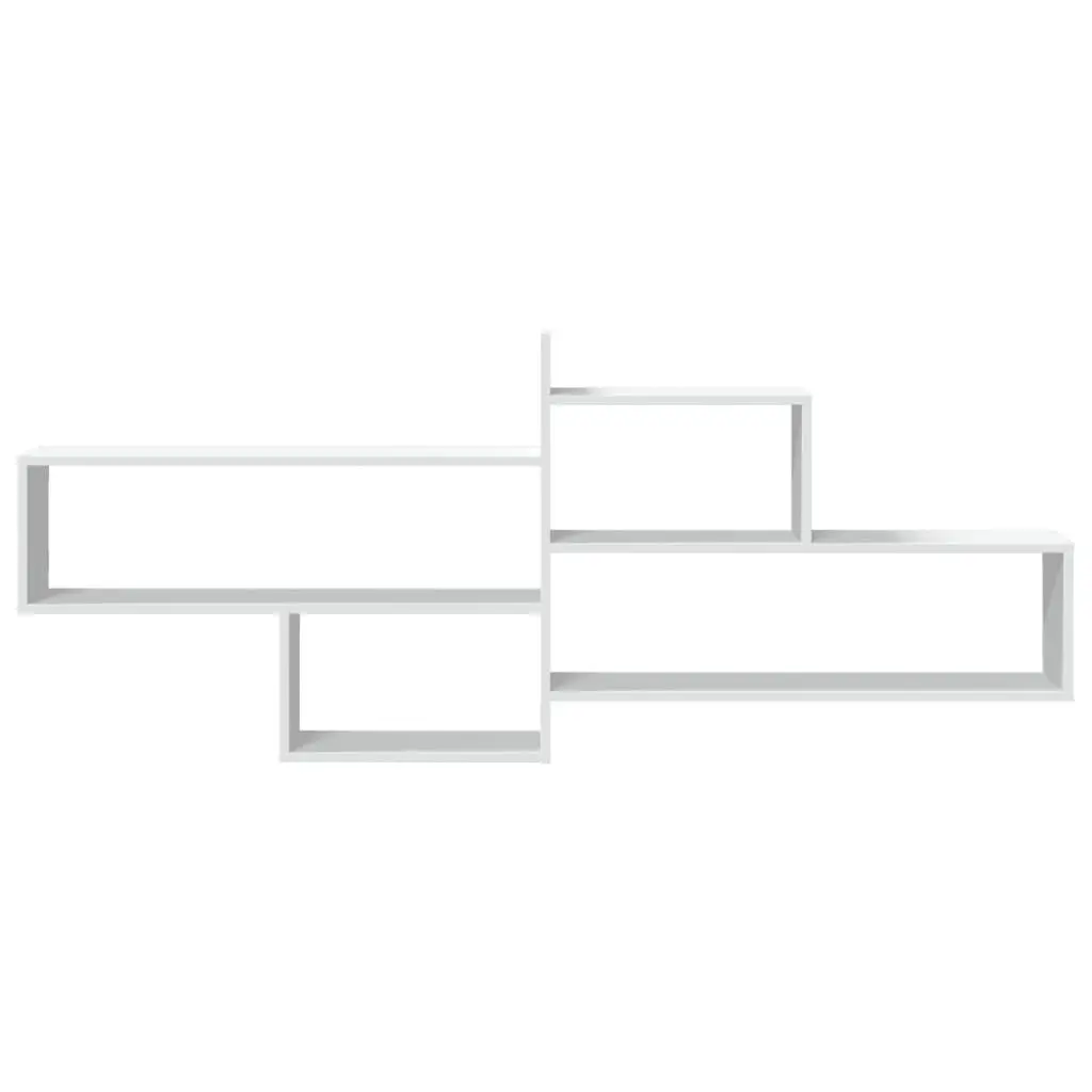 Wall Shelf White Floating Display Storage Organizer Engineered Wood