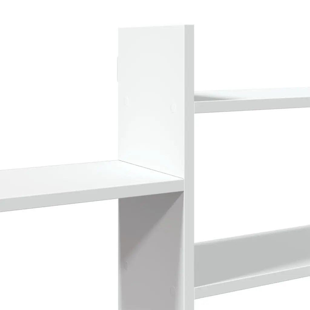 Wall Shelf White Floating Display Storage Organizer Engineered Wood