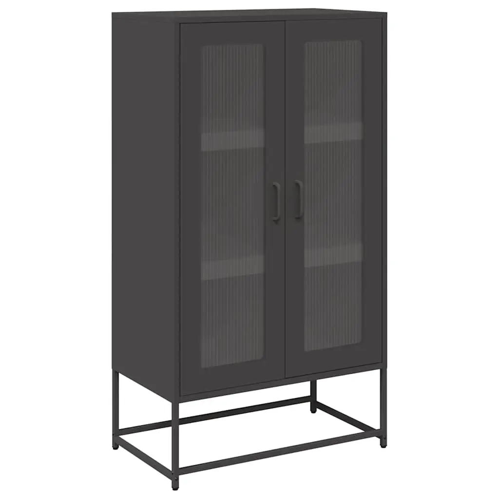 Black Highboard Storage Cabinet for Dining Rooms