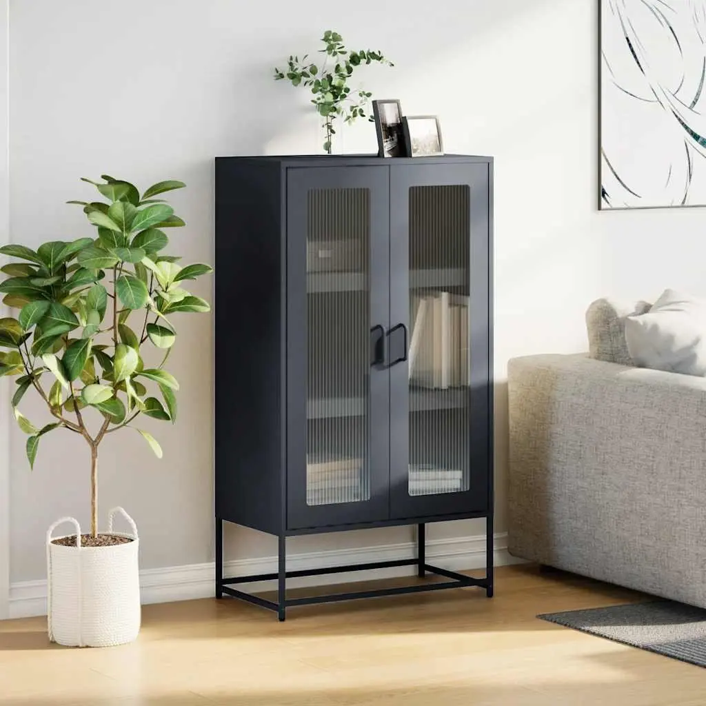 Anthracite Highboard Storage Cabinet for Dining Essentials
