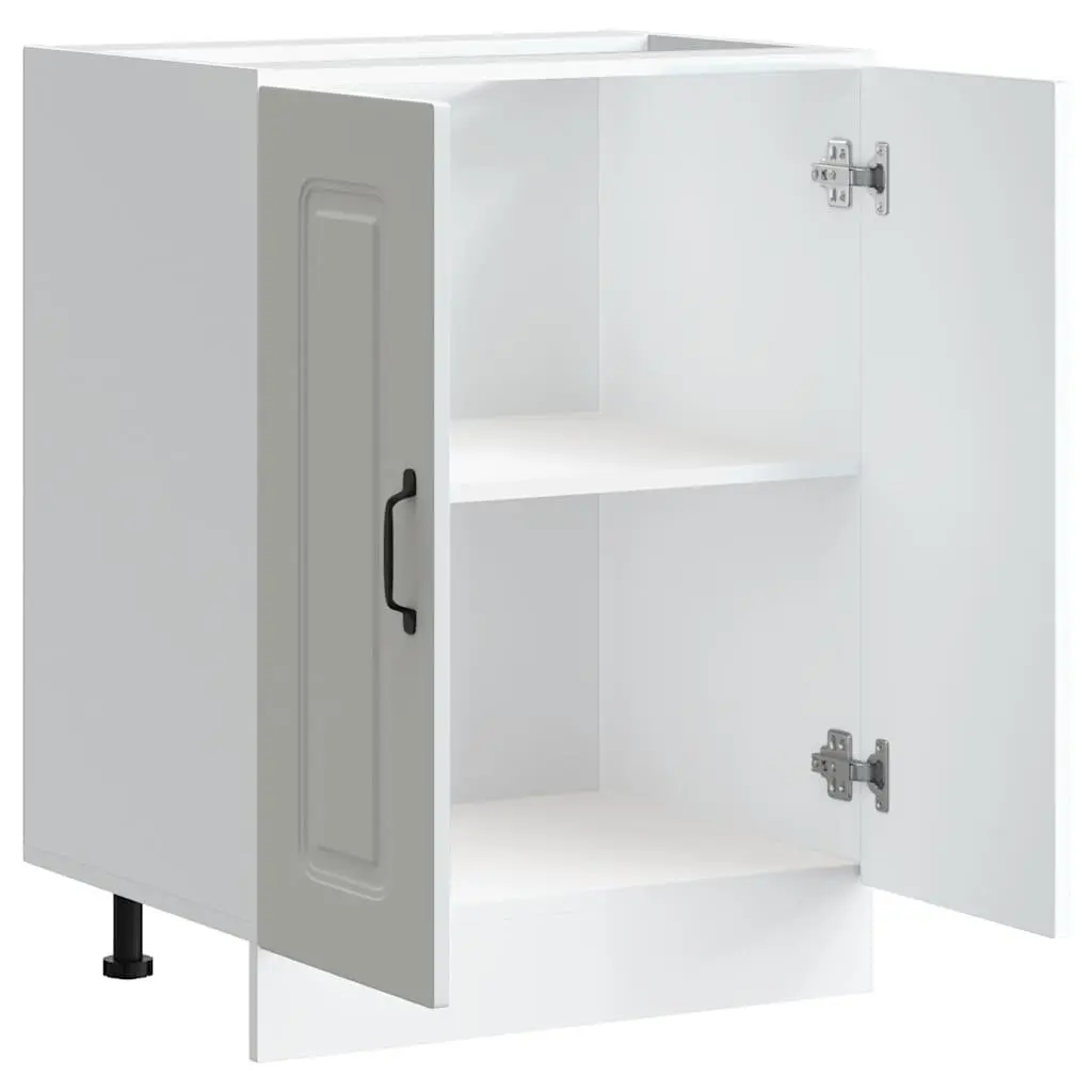 White Engineered Wood Sink Base Cabinet for Storage