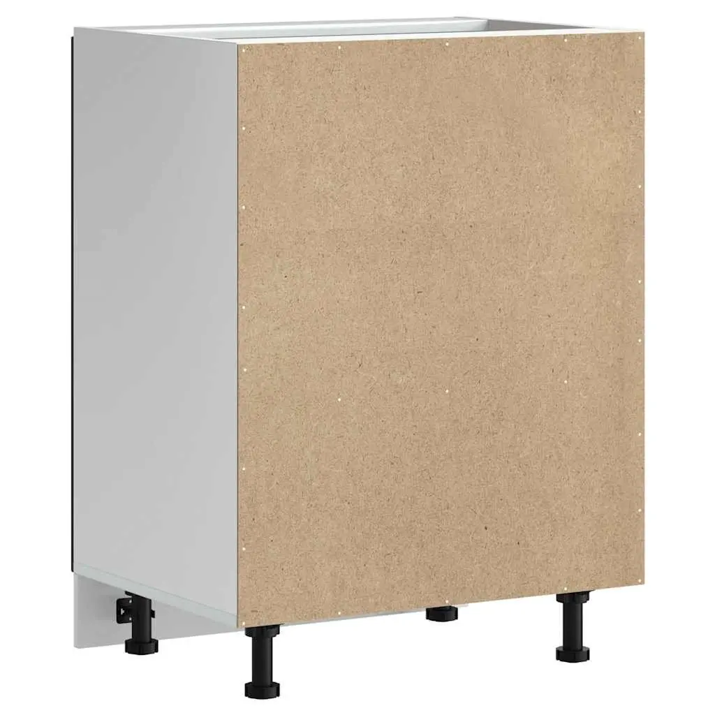 Black Sink Base Cabinet for Kitchen Storage 60x46x81.5cm