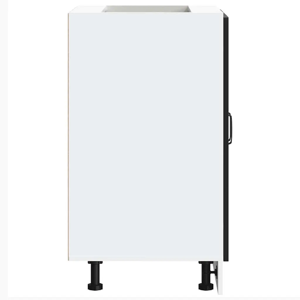 Black Sink Base Cabinet for Kitchen Storage 60x46x81.5cm