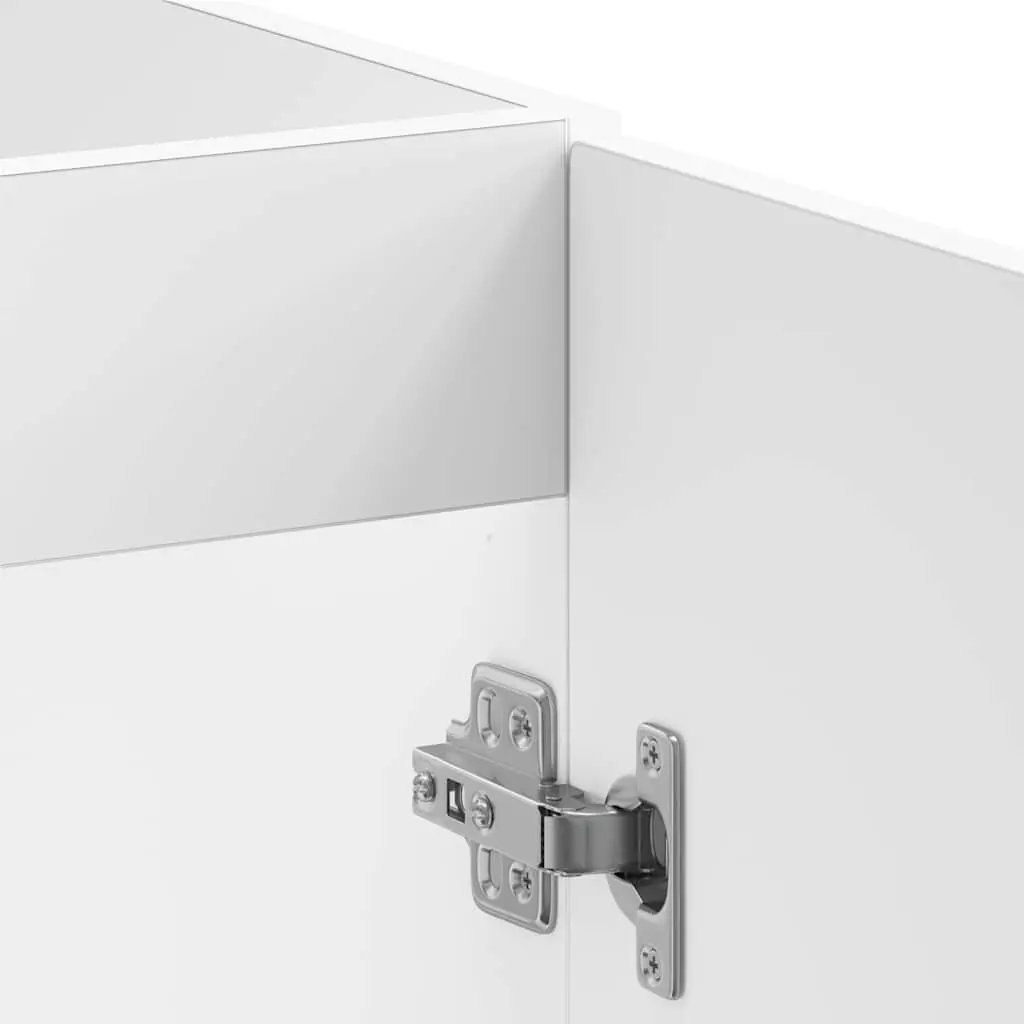 White Engineered Wood Sink Base Cabinet for Kitchen