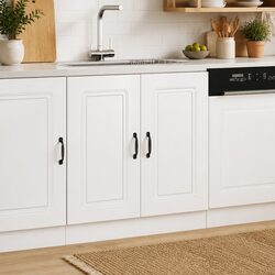 White High Gloss Sink Base Cabinet for Kitchen Storage