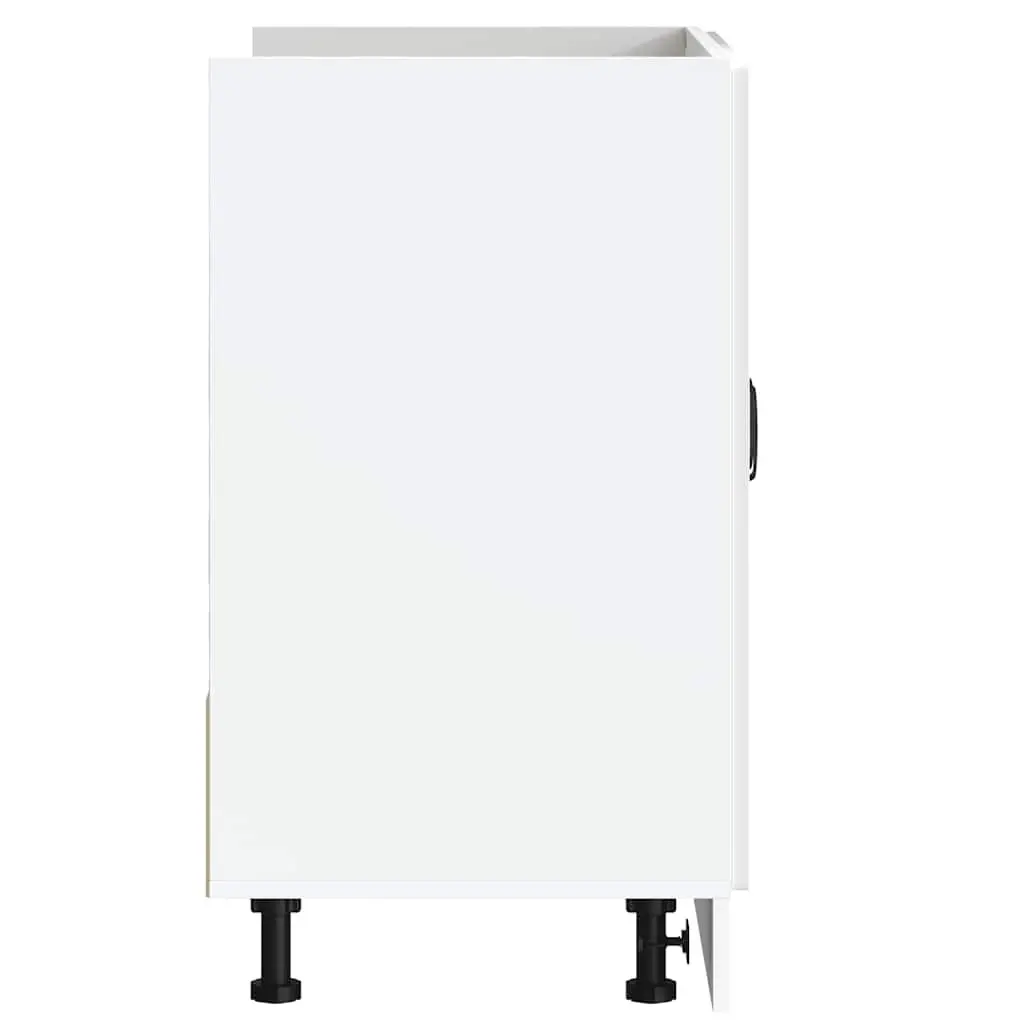 White High Gloss Sink Base Cabinet for Kitchen Storage