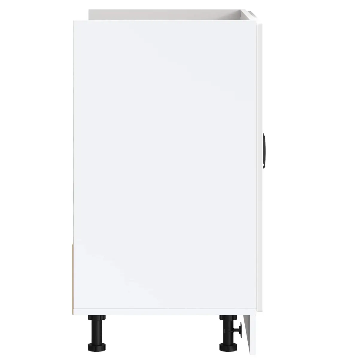 White High Gloss Sink Base Cabinet for Kitchen Storage