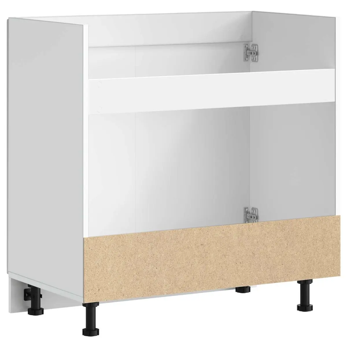 White High Gloss Sink Base Cabinet for Kitchen Storage