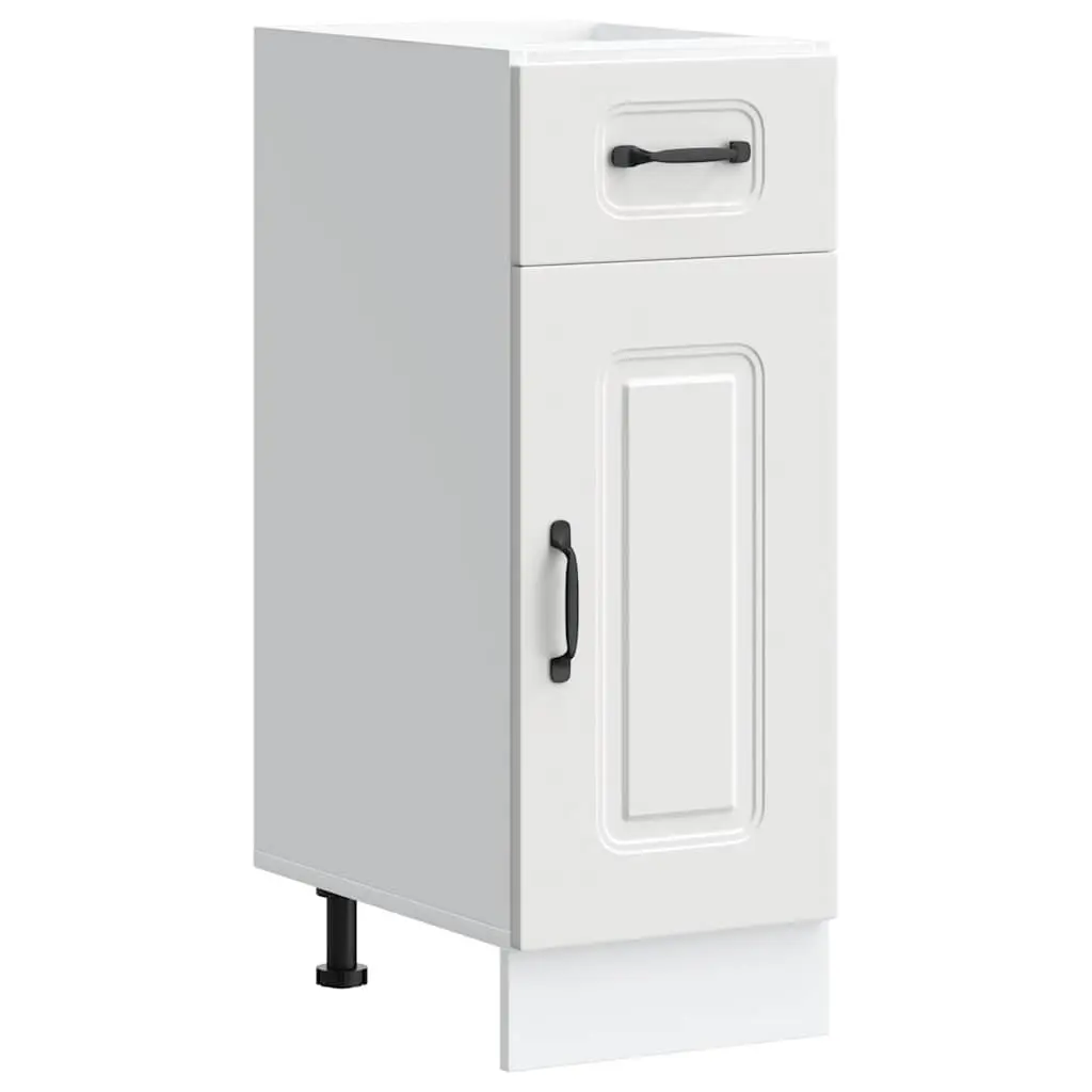 Engineered Wood Kitchen Storage Cupboard White Base Cabinet Adjustable Feet
