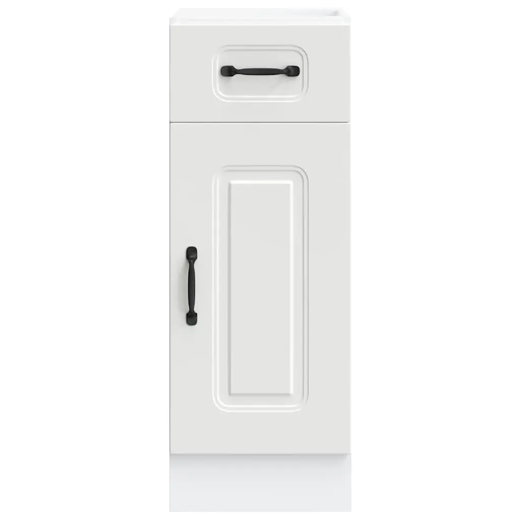 Engineered Wood Kitchen Storage Cupboard White Base Cabinet Adjustable Feet