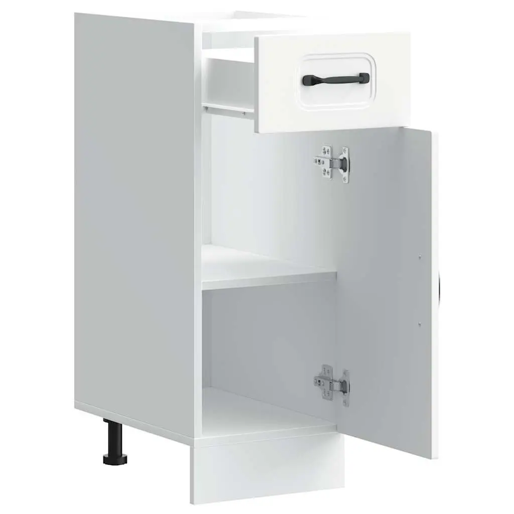 Engineered Wood Kitchen Storage Cupboard White Base Cabinet Adjustable Feet