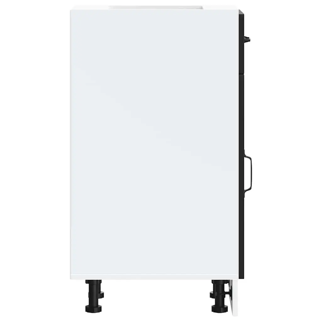 Black Engineered Wood Kitchen Base Cabinet with Door