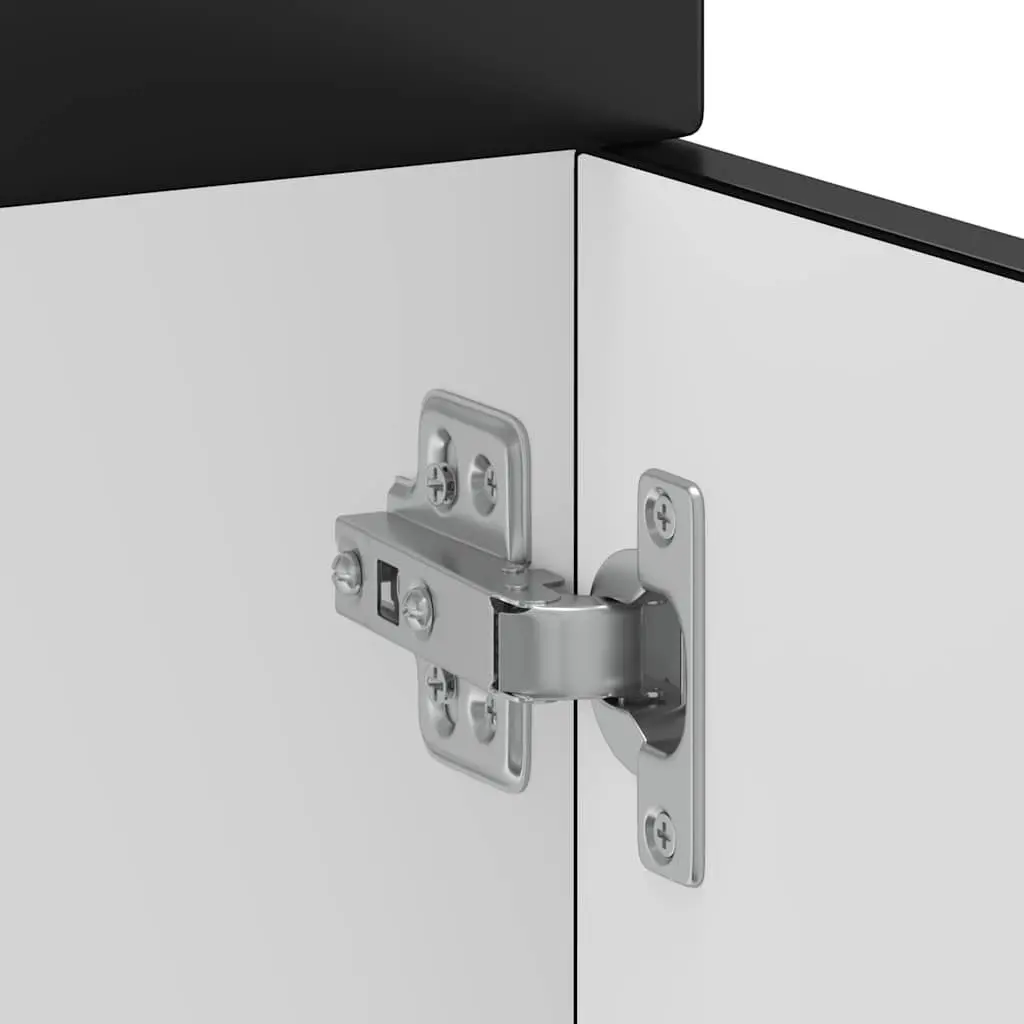 Black Engineered Wood Kitchen Base Cabinet with Door