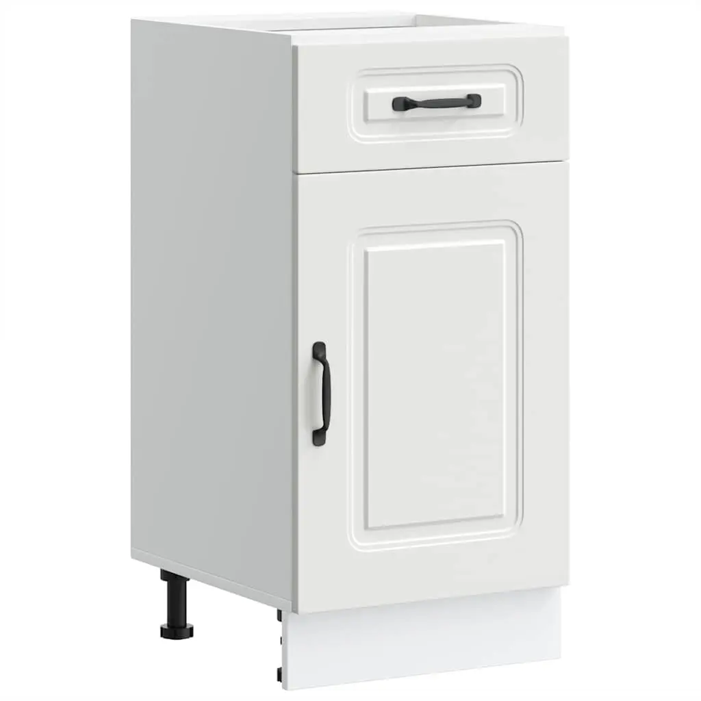 White Kitchen Base Cabinet with Adjustable Feet