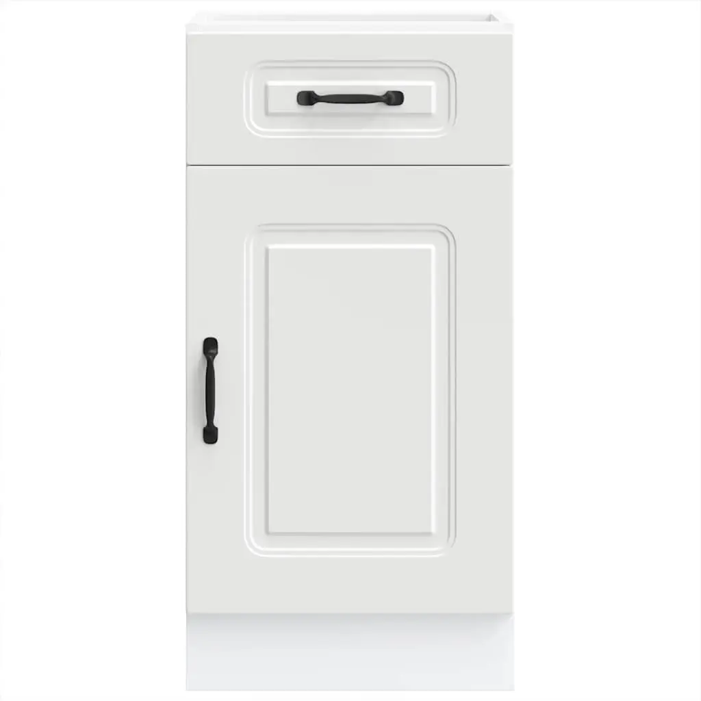 White Kitchen Base Cabinet with Adjustable Feet