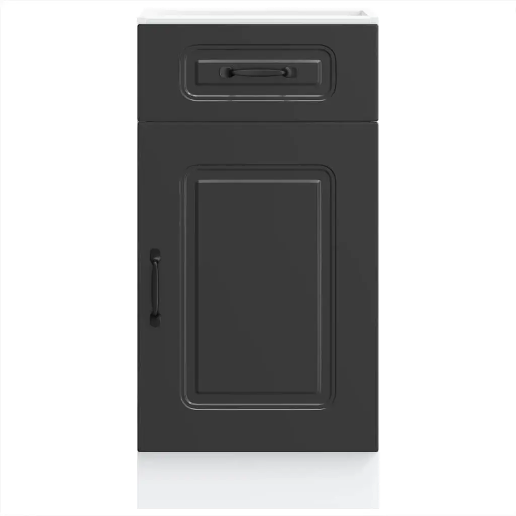 Black Engineered Wood Kitchen Base Cabinet for Storage